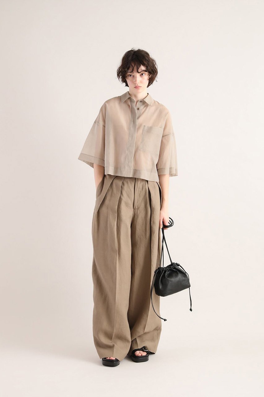 【サクラ/SACRA】のプレミアムシルクコットンショートシャツ 人気、トレンドファッション・服の通販 founy(ファニー) 　ファッション　Fashion　レディースファッション　Fashion for Women　トップス・カットソー　Cut & Sew Tops　シャツ・ブラウス・オフィスカジュアル　Elegant Blouses & Button-Ups　イタリア　Italy　シアー　Sheer, See-Through　ショート　Short, Short Length　シルク　Silk, 100% Silk　スリーブ　Sleeve, Long Sleeve / Short Sleeve　ハーフ　Half, Half-Length　バランス　Balance, Style Balance　エレガント 上品　Elegant　other-7|ID: prp329100004514990 ipo3291000000032695093