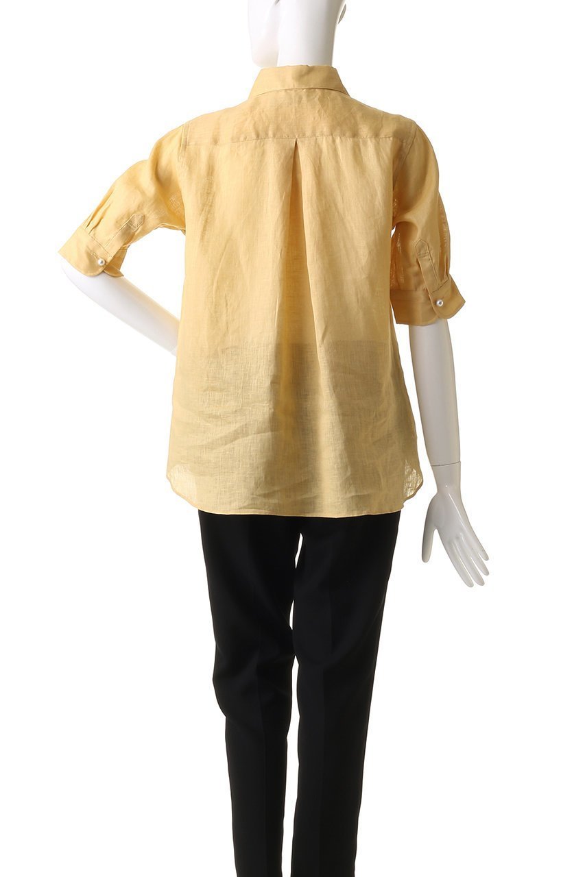 【マルティニーク/martinique】の《定番》五分袖パールスキッパーシャツ 人気、トレンドファッション・服の通販 founy(ファニー) ファッション Fashion レディースファッション Fashion for Women トップス・カットソー Cut & Sew Tops シャツ・ブラウス・オフィスカジュアル Elegant Blouses & Button-Ups スキッパー Skipper, Open Collar スリーブ Sleeve, Long Sleeve / Short Sleeve センター Center, Center Line デニム Denim, Jeans Material パール Pearl, Pearl Accent リネン Linen, Linen Fabric ロング Long, Long-Length 定番 Standard, Basic Item other-4|ID: prp329100004514994 ipo3291000000036394804