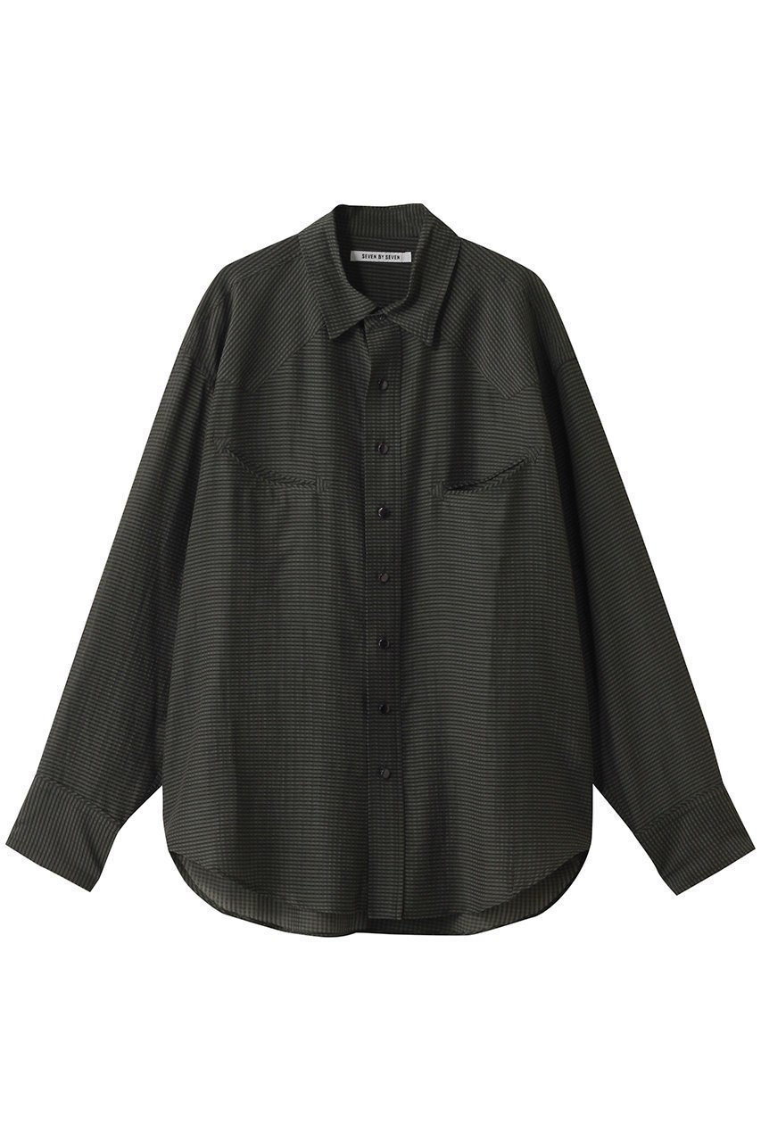 【セブン バイ セブン/SEVEN BY SEVEN / MEN】の【MEN】スマイルポケット シアーウエスタンシャツ インテリア・キッズ・メンズ・レディースファッション・服の通販 founy(ファニー) 　ファッション　Fashion　メンズファッション　Fashion for Men　インド　Indian Textile　インナー　Innerwear　ウエスタン　Western Style　スラックス　Slacks, Dress Pants　スリーブ　Sleeve, Long Sleeve / Short Sleeve　ドレープ　Drape, Draping Fabric　バランス　Balance, Style Balance　プリント　Print, Printed Pattern　ポケット　Pocket, Pocket Detail　ロング　Long, Long-Length　エレガント 上品　Elegant　オリーブ|ID: prp329100004515000 ipo3291000000032906611