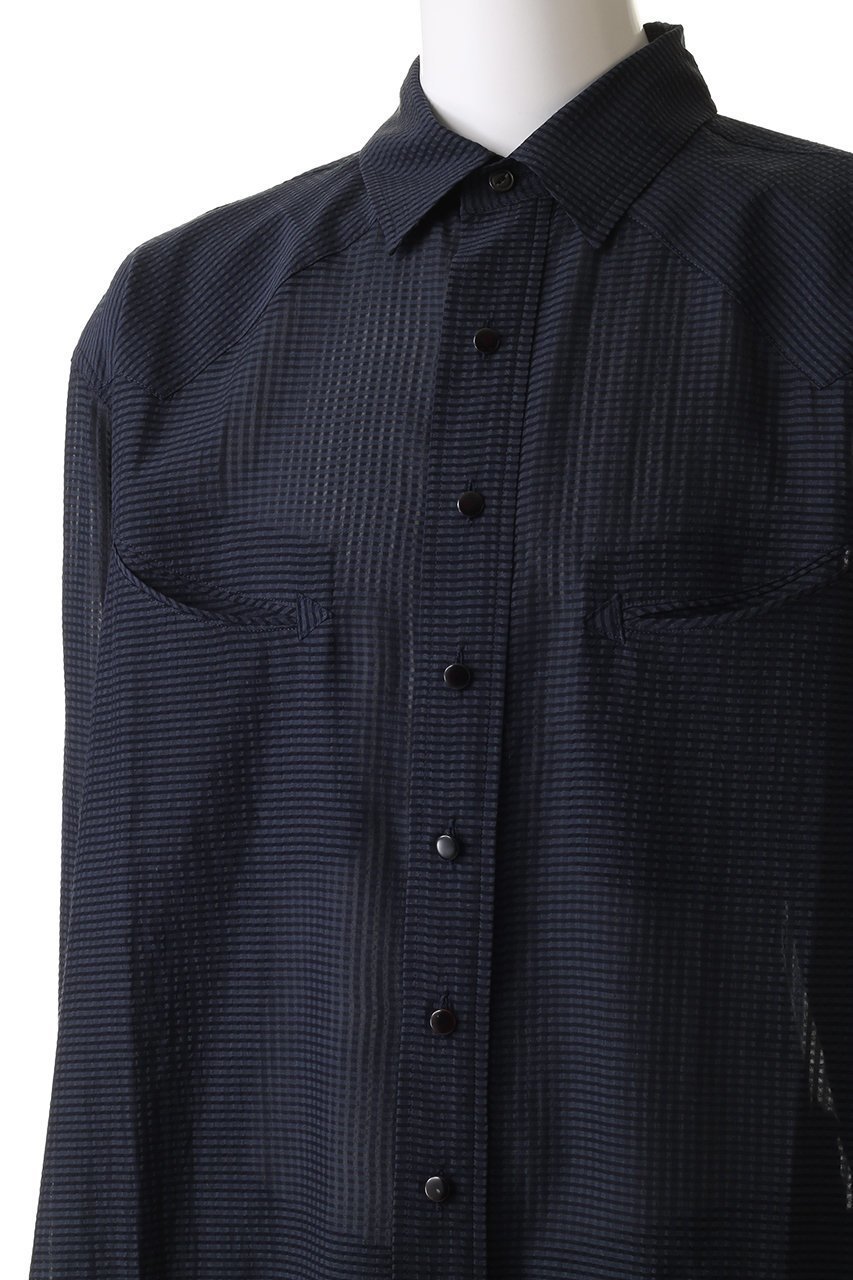 【セブン バイ セブン/SEVEN BY SEVEN / MEN】の【MEN】スマイルポケット シアーウエスタンシャツ 人気、トレンドファッション・服の通販 founy(ファニー) 　ファッション　Fashion　メンズファッション　Fashion for Men　インド　Indian Textile　インナー　Innerwear　ウエスタン　Western Style　スラックス　Slacks, Dress Pants　スリーブ　Sleeve, Long Sleeve / Short Sleeve　ドレープ　Drape, Draping Fabric　バランス　Balance, Style Balance　プリント　Print, Printed Pattern　ポケット　Pocket, Pocket Detail　ロング　Long, Long-Length　エレガント 上品　Elegant　other-5|ID: prp329100004515000 ipo3291000000035895281