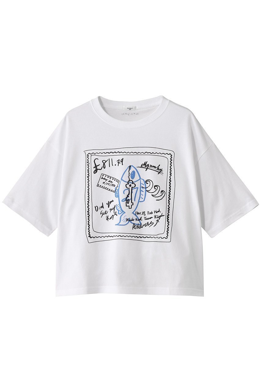 【エリオポール/heliopole】の【manipuri】プリント Tシャツ インテリア・キッズ・メンズ・レディースファッション・服の通販 founy(ファニー) 　ファッション　Fashion　レディースファッション　WOMEN　トップス・カットソー　Tops/Tshirt　シャツ/ブラウス　Shirts/Blouses　ロング / Tシャツ　T-Shirts　カットソー　Cut and Sewn　イラスト　Illustration　ショート　Short　スリーブ　Sleeve　トレンド　Trend　フォルム　Form　プリント　Print　NEW・新作・新着・新入荷　New Arrivals　ホワイト|ID: prp329100004515006 ipo3291000000031900889