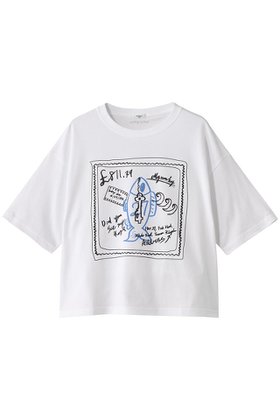 【エリオポール/heliopole】の【manipuri】プリント Tシャツ 人気、トレンドファッション・服の通販 founy(ファニー) ファッション Fashion レディースファッション Fashion for Women トップス・カットソー Cut & Sew Tops シャツ・ブラウス・オフィスカジュアル Elegant Blouses & Button-Ups ロングTシャツ・Tシャツ Longline T-Shirts & Tees カットソー・ベーシックTシャツ Cut-and-Sewn Tops / Stretch Tees & Basics イラスト Illustration ショート Short, Short Length スリーブ Sleeve, Long Sleeve / Short Sleeve トレンド Trend, Trending Now フォルム Silhouette, Form プリント Print, Printed Pattern |ID:prp329100004515006