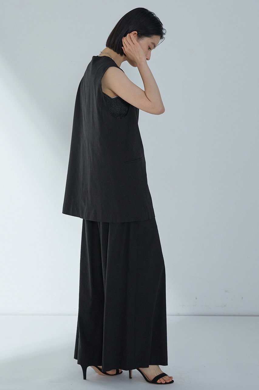 【プルミエ アロンディスモン/1er Arrondissement】のリネンコットンストレッチノーカラージレ 人気、トレンドファッション・服の通販 founy(ファニー) 　ファッション　Fashion　レディースファッション　WOMEN　アウター　Coat Outerwear　ジャケット　Jackets　シンプル　Simple　ジャケット　Jacket　ストレッチ　Stretch　ベスト　Vest　ベーシック　Basic　リネン　Linen　エレガント 上品　Elegant　NEW・新作・新着・新入荷　New Arrivals　other-3|ID: prp329100004515015 ipo3291000000031900957