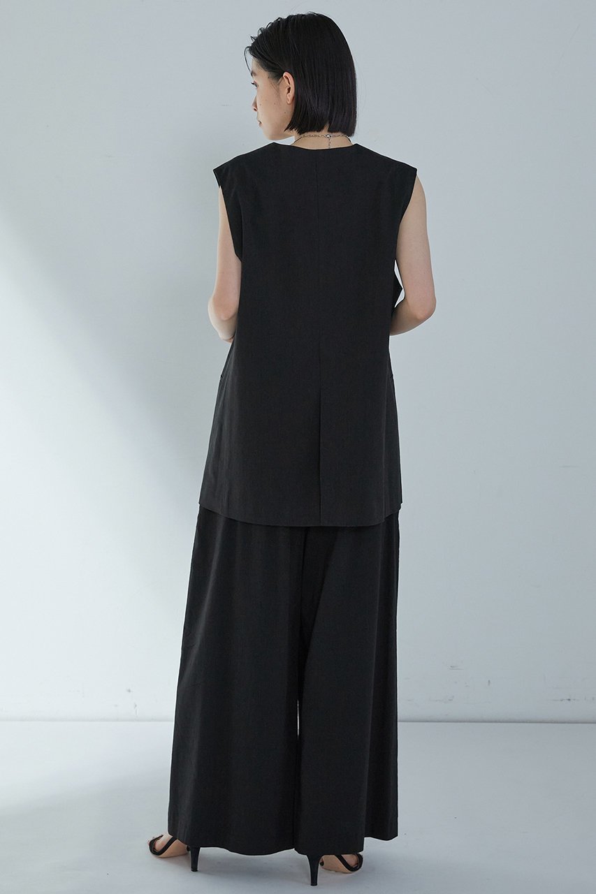 【プルミエ アロンディスモン/1er Arrondissement】のリネンコットンストレッチノーカラージレ 人気、トレンドファッション・服の通販 founy(ファニー) 　ファッション　Fashion　レディースファッション　WOMEN　アウター　Coat Outerwear　ジャケット　Jackets　シンプル　Simple　ジャケット　Jacket　ストレッチ　Stretch　ベスト　Vest　ベーシック　Basic　リネン　Linen　エレガント 上品　Elegant　NEW・新作・新着・新入荷　New Arrivals　other-4|ID: prp329100004515015 ipo3291000000031900958