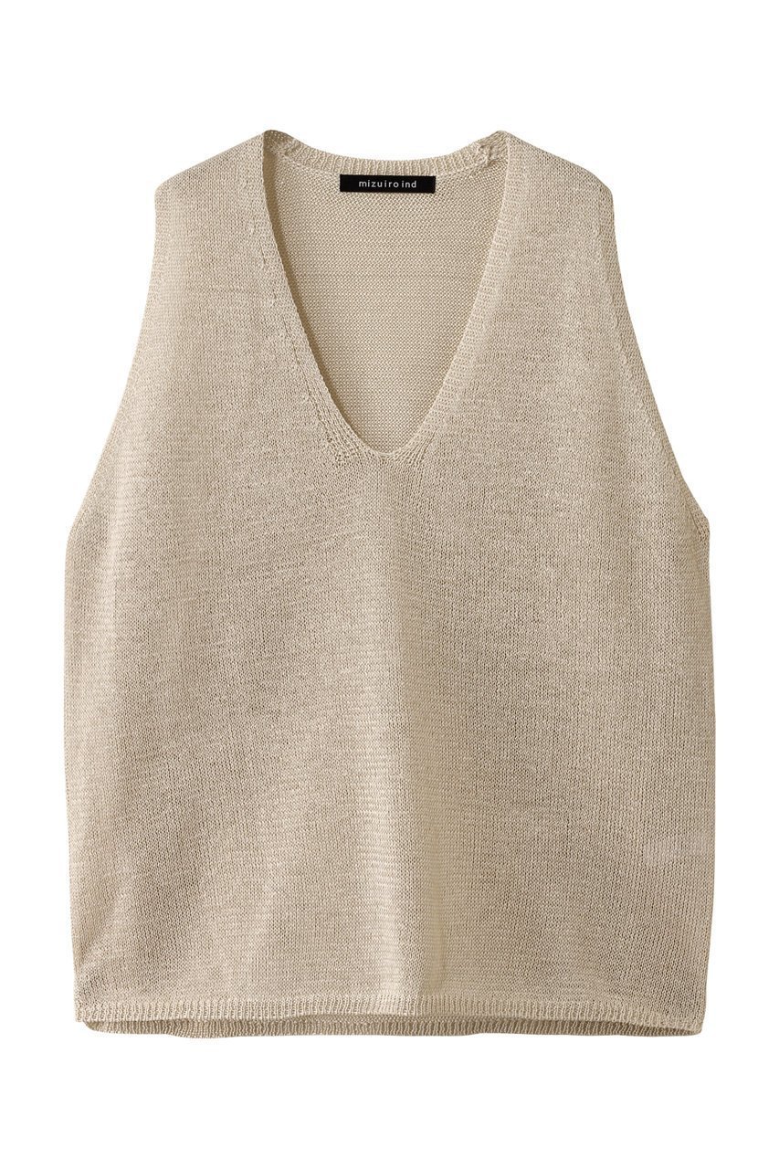【ミズイロ インド/mizuiro ind】のwide V neck vest ベスト 人気、トレンドファッション・服の通販 founy(ファニー) 　ファッション　Fashion　レディースファッション　WOMEN　トップス・カットソー　Tops/Tshirt　ニット　Knit Tops　ベスト/ジレ　Gilets/Vests　プルオーバー　Pullover　インナー　Inner　デコルテ　Decolletage　ファブリック　Fabric　ベスト　Vest　ボトム　Bottom　夏　Summer　NEW・新作・新着・新入荷　New Arrivals　春　Spring　S/S・春夏　Ss・Spring/Summer　 other-1|ID: prp329100004515019 ipo3291000000031900970