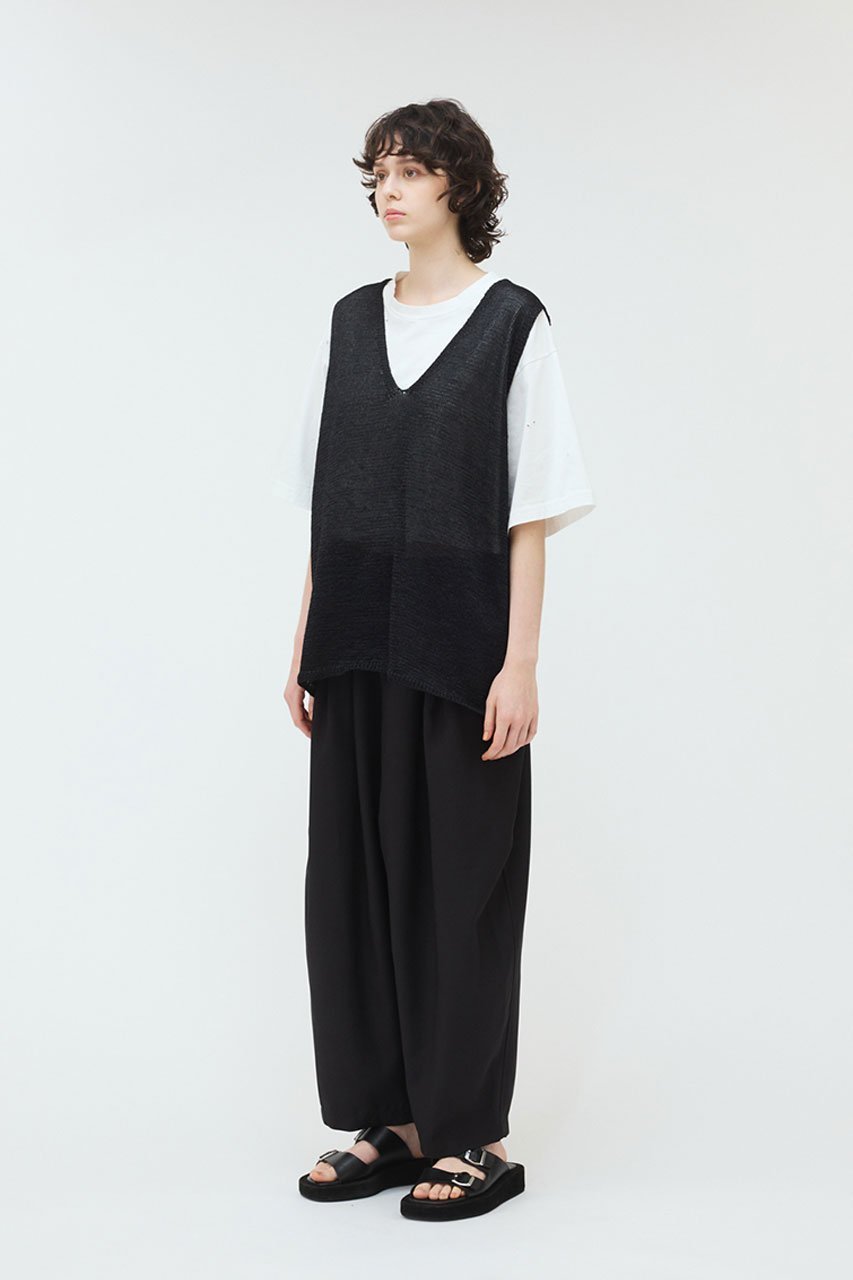 【ミズイロ インド/mizuiro ind】のwide V neck vest ベスト 人気、トレンドファッション・服の通販 founy(ファニー) 　ファッション　Fashion　レディースファッション　Ladies' Fashion Online　トップス・カットソー　Tops/Tshirt　ニット　Knit Tops　ベスト/ジレ　Gilets/Vests　プルオーバー　Pullover　インナー　Inner　デコルテ　Decolletage　ファブリック　Fabric　ベスト　Vest　ボトム　Bottom　夏　Summer　春　Spring　S/S・春夏　Ss・Spring/Summer　other-7|ID: prp329100004515019 ipo3291000000032049762