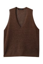 【ミズイロ インド/mizuiro ind】のwide V neck vest ベスト brown|ID: prp329100004515019 ipo3291000000036163611