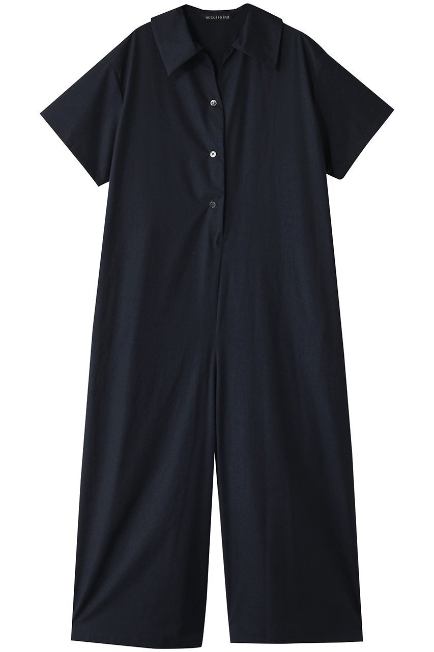 【ミズイロ インド/mizuiro ind】のwide collar cover all カバーオール インテリア・キッズ・メンズ・レディースファッション・服の通販 founy(ファニー) 　ファッション　Fashion　レディースファッション　Ladies' Fashion Online　パンツ　Pants　シューズ　Shoes　シンプル　Simple　ビッグ　Big　エレガント 上品　Elegant　navy|ID: prp329100004515021 ipo3291000000032037109
