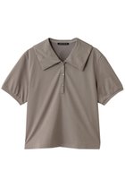 【ミズイロ インド/mizuiro ind】のwide collar polo shirt シャツ beige|ID:prp329100004515024