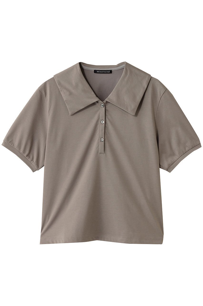 【ミズイロ インド/mizuiro ind】のwide collar polo shirt シャツ インテリア・キッズ・メンズ・レディースファッション・服の通販 founy(ファニー) 　ファッション　Fashion　レディースファッション　WOMEN　トップス・カットソー　Tops/Tshirt　シャツ/ブラウス　Shirts/Blouses　ポロシャツ　Polo Shirts　コンパクト　Compact　シンプル　Simple　スリーブ　Sleeve　トレンド　Trend　ハーフ　Half　ビッグ　Big　ボトム　Bottom　ポロシャツ　Polo Shirt　ワイド　Wide　夏　Summer　NEW・新作・新着・新入荷　New Arrivals　春　Spring　S/S・春夏　Ss・Spring/Summer　beige|ID: prp329100004515024 ipo3291000000031901008