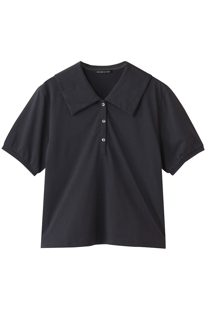【ミズイロ インド/mizuiro ind】のwide collar polo shirt シャツ インテリア・キッズ・メンズ・レディースファッション・服の通販 founy(ファニー) 　ファッション　Fashion　レディースファッション　WOMEN　トップス・カットソー　Tops/Tshirt　シャツ/ブラウス　Shirts/Blouses　ポロシャツ　Polo Shirts　コンパクト　Compact　シンプル　Simple　スリーブ　Sleeve　トレンド　Trend　ハーフ　Half　ビッグ　Big　ボトム　Bottom　ポロシャツ　Polo Shirt　ワイド　Wide　夏　Summer　NEW・新作・新着・新入荷　New Arrivals　春　Spring　S/S・春夏　Ss・Spring/Summer　c.gray|ID: prp329100004515024 ipo3291000000031901009