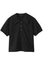 【ミズイロ インド/mizuiro ind】のwide collar polo shirt シャツ black|ID:prp329100004515024