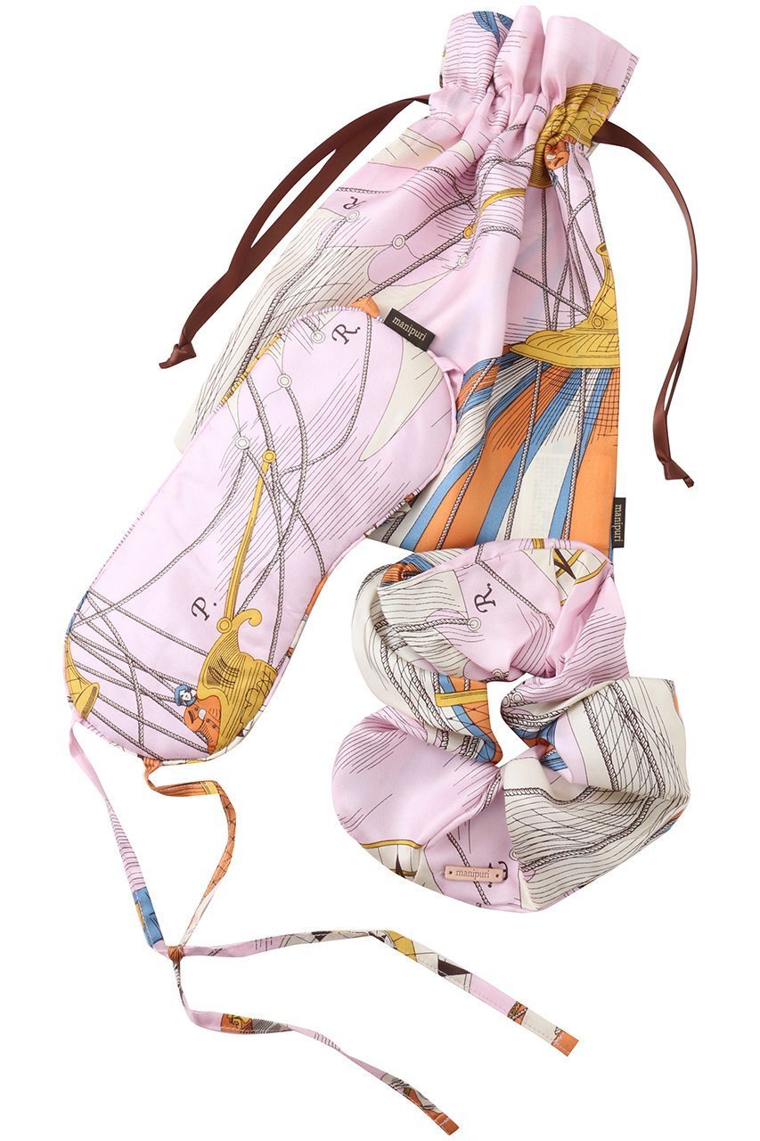 【マニプリ/manipuri】の巾着付きシュシュ&アイマスクセット インテリア・キッズ・メンズ・レディースファッション・服の通販 founy(ファニー) 　ファッション　Fashion　レディースファッション　WOMEN　シュシュ / ヘアアクセ　Hair Accessories　おすすめ　Recommend　なめらか　Smooth　ギフト プレゼント　Gift Present　シルク　Silk　スカーフ　Scarf　トラベル　Travel　プリント　Print　人気　Popularity　巾着　Purse　NEW・新作・新着・新入荷　New Arrivals　雑誌　Magazine　オレンジ(バルーン)C|ID: prp329100004515028 ipo3291000000031901034
