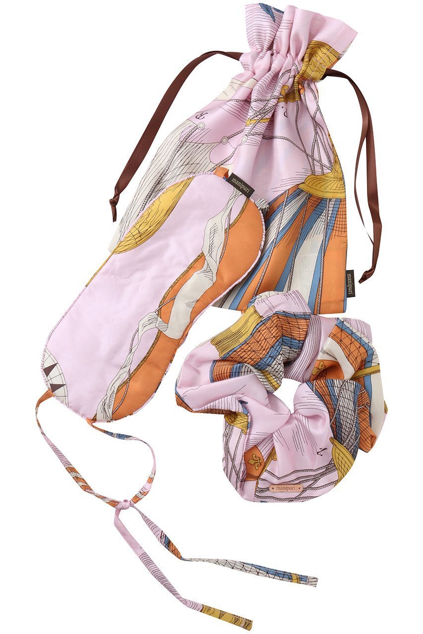 【マニプリ/manipuri】の巾着付きシュシュ&アイマスクセット インテリア・キッズ・メンズ・レディースファッション・服の通販 founy(ファニー) 　ファッション　Fashion　レディースファッション　WOMEN　シュシュ / ヘアアクセ　Hair Accessories　おすすめ　Recommend　なめらか　Smooth　ギフト プレゼント　Gift Present　シルク　Silk　スカーフ　Scarf　トラベル　Travel　プリント　Print　人気　Popularity　巾着　Purse　NEW・新作・新着・新入荷　New Arrivals　雑誌　Magazine　オレンジ(バルーン)D|ID: prp329100004515028 ipo3291000000031901035