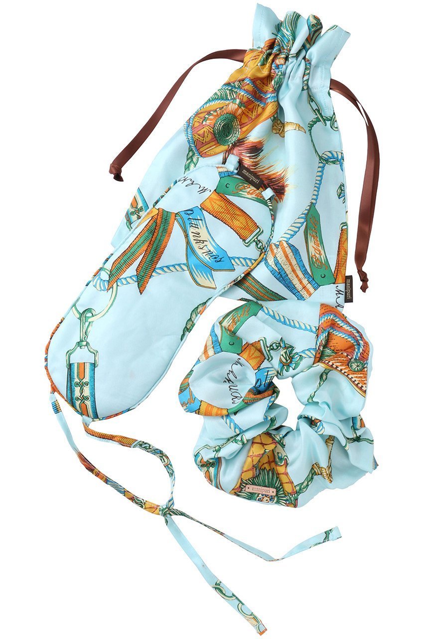 【マニプリ/manipuri】の巾着付きシュシュ&アイマスクセット インテリア・キッズ・メンズ・レディースファッション・服の通販 founy(ファニー) 　ファッション　Fashion　レディースファッション　WOMEN　シュシュ / ヘアアクセ　Hair Accessories　おすすめ　Recommend　なめらか　Smooth　ギフト プレゼント　Gift Present　シルク　Silk　スカーフ　Scarf　トラベル　Travel　プリント　Print　人気　Popularity　巾着　Purse　NEW・新作・新着・新入荷　New Arrivals　雑誌　Magazine　オレンジ(ケピ)C|ID: prp329100004515028 ipo3291000000031901043