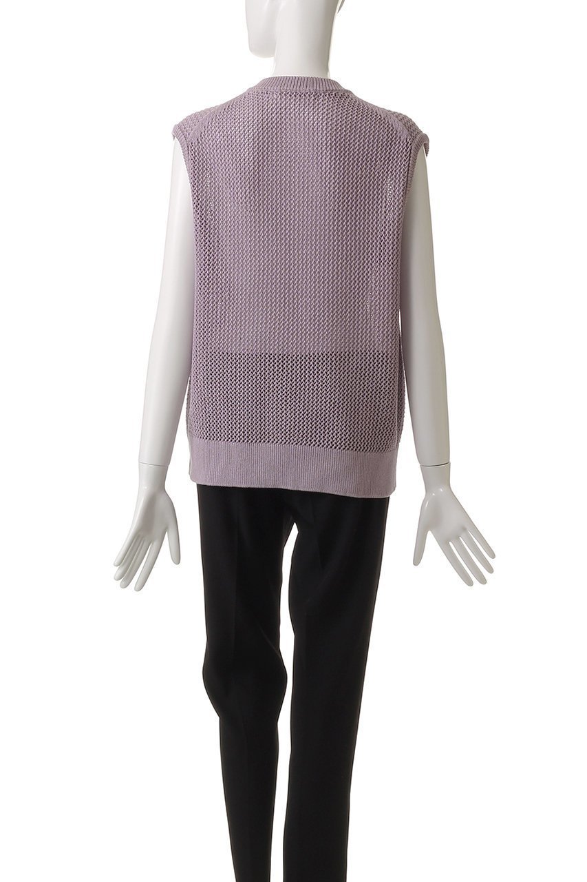 【エブール/ebure】のボタニカルダイメッシュニット スリーブレスカーディガン 人気、トレンドファッション・服の通販 founy(ファニー) 　ファッション　Fashion　レディースファッション　Fashion for Women　トップス・カットソー　Cut & Sew Tops　ニット　Knit Tops & Sweaters　カーディガン・羽織り　Layered Style Cardigans　カーディガン　Cardigan, Knitwear　タンク　Tank Top, Sleeveless Top　フラワー　Flower, Floral　ポケット　Pocket, Pocket Detail　other-4|ID: prp329100004516104 ipo3291000000032788787
