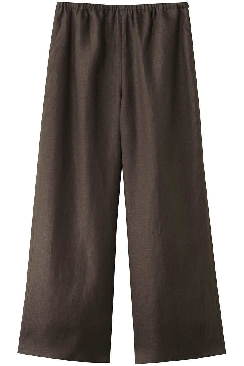【エブール/ebure】のボタニカルリネン ワイドパンツ インテリア・キッズ・メンズ・レディースファッション・服の通販 founy(ファニー) 　ファッション　Fashion　レディースファッション　Fashion for Women　パンツ　Pants & Trousers　シンプル　Simple, Minimal　スピンドル　Spindle, Drawcord　フラワー　Flower, Floral　リネン　Linen, Linen Fabric　ループ　Loop, Loop Knit　ワイド　Wide, Wide Fit　ブラウン|ID: prp329100004516111 ipo3291000000032788854