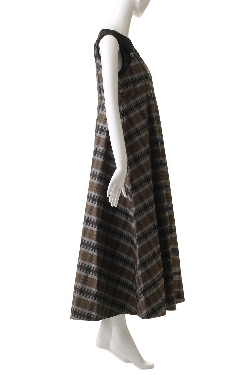 【エブール/ebure】のシルクコットンチェック サマードレス 人気、トレンドファッション・服の通販 founy(ファニー) 　ファッション　Fashion　レディースファッション　Fashion for Women　ワンピース　Dresses　フォーマル・パーティードレス・結婚式用ドレス　Elegant & Casual Dresses　チュニック　Tunic Tops & Dresses　インナー　Innerwear　オーガンジー　Organza Fabric　サマー　Summer, Summer Style　シアー　Sheer, See-Through　タフタ　Taffeta, Structured Fabric　タンク　Tank Top, Sleeveless Top　チェック　Check, Plaid, Tartan　チュニック　Tunic, Long Top　ドレス　Dress, One-Piece　フィット　Fit, Slim Fit　フレア　Flare, Flared　other-3|ID: prp329100004516113 ipo3291000000032788923