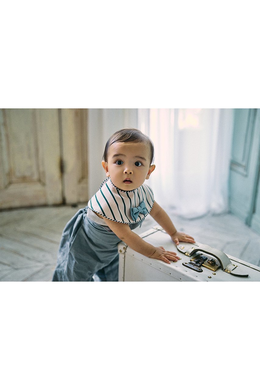 【マールマール/MARLMARL / KIDS】の【BABY】dolce green stripe green stripe F 人気、トレンドファッション・服の通販 founy(ファニー) 　ファッション　Fashion　キッズファッション　Fashion for Kids　おすすめ　Recommended / Our Picks　ギフト プレゼント　Gift / Present　シルバー　Silver, Metallic Silver　ストライプ　Stripe, Striped Pattern　パイピング　Piping, Trim Design　パーティ　Party, Party Style　フォーマル　Formal, Dressy　ワンポイント　One Point, Statement Accent　エレガント 上品　Elegant　other-6|ID: prp329100004516126 ipo3291000000036191759