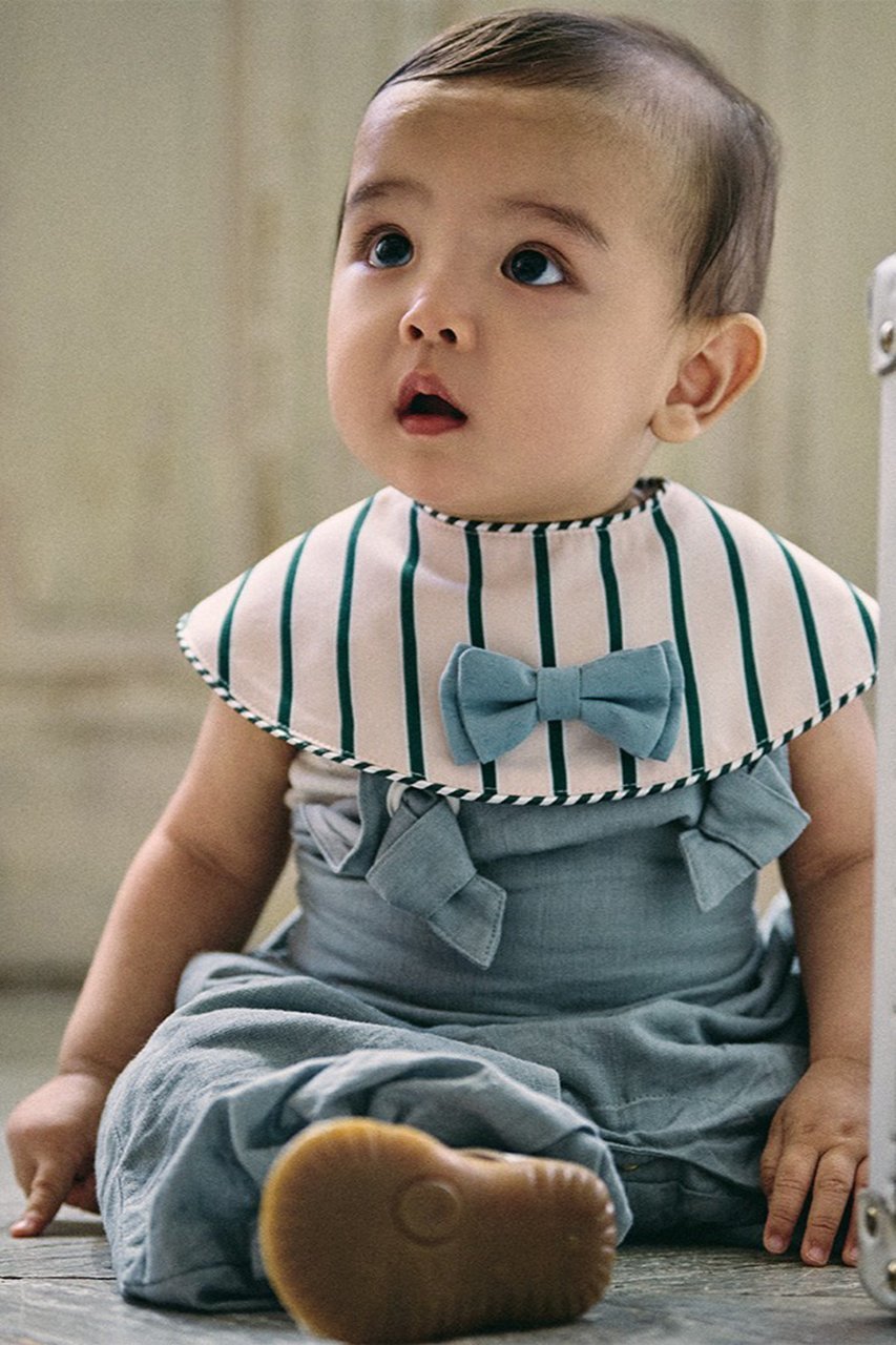 【マールマール/MARLMARL / KIDS】の【BABY】dolce green stripe green stripe F 人気、トレンドファッション・服の通販 founy(ファニー) 　ファッション　Fashion　キッズファッション　Fashion for Kids　おすすめ　Recommended / Our Picks　ギフト プレゼント　Gift / Present　シルバー　Silver, Metallic Silver　ストライプ　Stripe, Striped Pattern　パイピング　Piping, Trim Design　パーティ　Party, Party Style　フォーマル　Formal, Dressy　ワンポイント　One Point, Statement Accent　エレガント 上品　Elegant　other-8|ID: prp329100004516126 ipo3291000000036191761