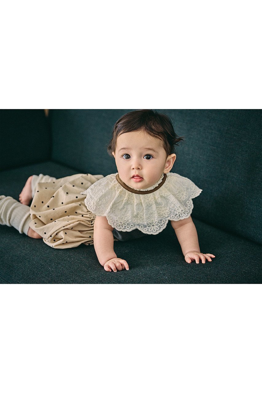 【マールマール/MARLMARL / KIDS】の【Baby】dolce ivory flower 人気、トレンドファッション・服の通販 founy(ファニー) 　ファッション　Fashion　キッズファッション　KIDS　おすすめ　Recommend　ギフト プレゼント　Gift Present　クラシカル　Classical　フリル　Frills　フロント　Front　ベビー　Baby　ベロア　Velor　リボン　Ribbon　レース　Race　ワンポイント　One Point　NEW・新作・新着・新入荷　New Arrivals　other-8|ID: prp329100004516132 ipo3291000000031914284