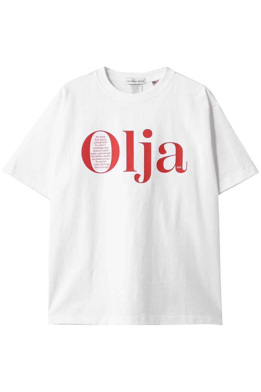 【マイ ウィークネス/MY WEAKNESS】のOlja T インテリア・キッズ・メンズ・レディースファッション・服の通販 founy(ファニー) 　ファッション　Fashion　レディースファッション　WOMEN　トップス・カットソー　Tops/Tshirt　シャツ/ブラウス　Shirts/Blouses　ロング / Tシャツ　T-Shirts　カットソー　Cut and Sewn　ショート　Short　シンプル　Simple　スリーブ　Sleeve　プリント　Print　ボトム　Bottom　夏　Summer　NEW・新作・新着・新入荷　New Arrivals　春　Spring　S/S・春夏　Ss・Spring/Summer　WHITE×RED|ID: prp329100004516154 ipo3291000000031914490
