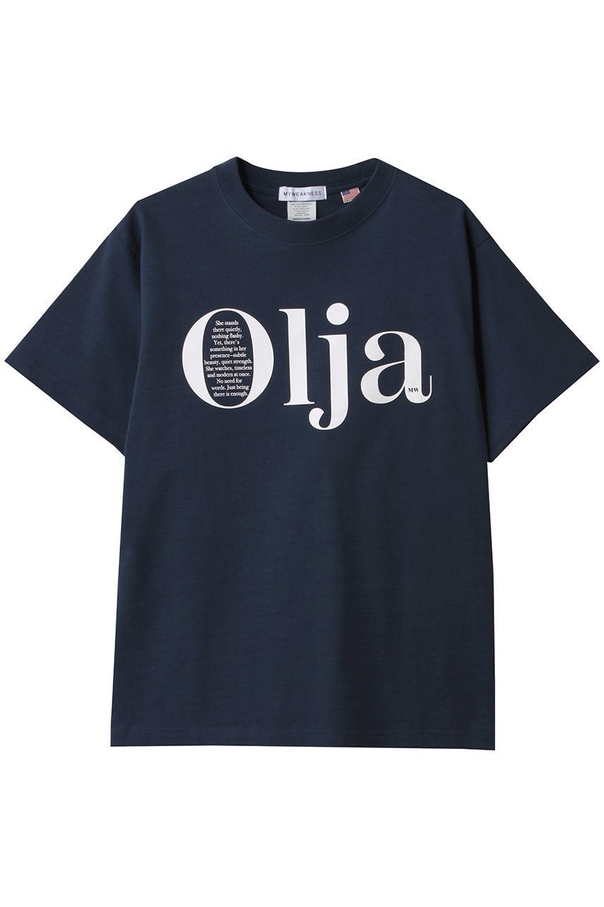 【マイ ウィークネス/MY WEAKNESS】のOlja T インテリア・キッズ・メンズ・レディースファッション・服の通販 founy(ファニー) 　ファッション　Fashion　レディースファッション　WOMEN　トップス・カットソー　Tops/Tshirt　シャツ/ブラウス　Shirts/Blouses　ロング / Tシャツ　T-Shirts　カットソー　Cut and Sewn　ショート　Short　シンプル　Simple　スリーブ　Sleeve　プリント　Print　ボトム　Bottom　夏　Summer　NEW・新作・新着・新入荷　New Arrivals　春　Spring　S/S・春夏　Ss・Spring/Summer　NAVY|ID: prp329100004516154 ipo3291000000031914491