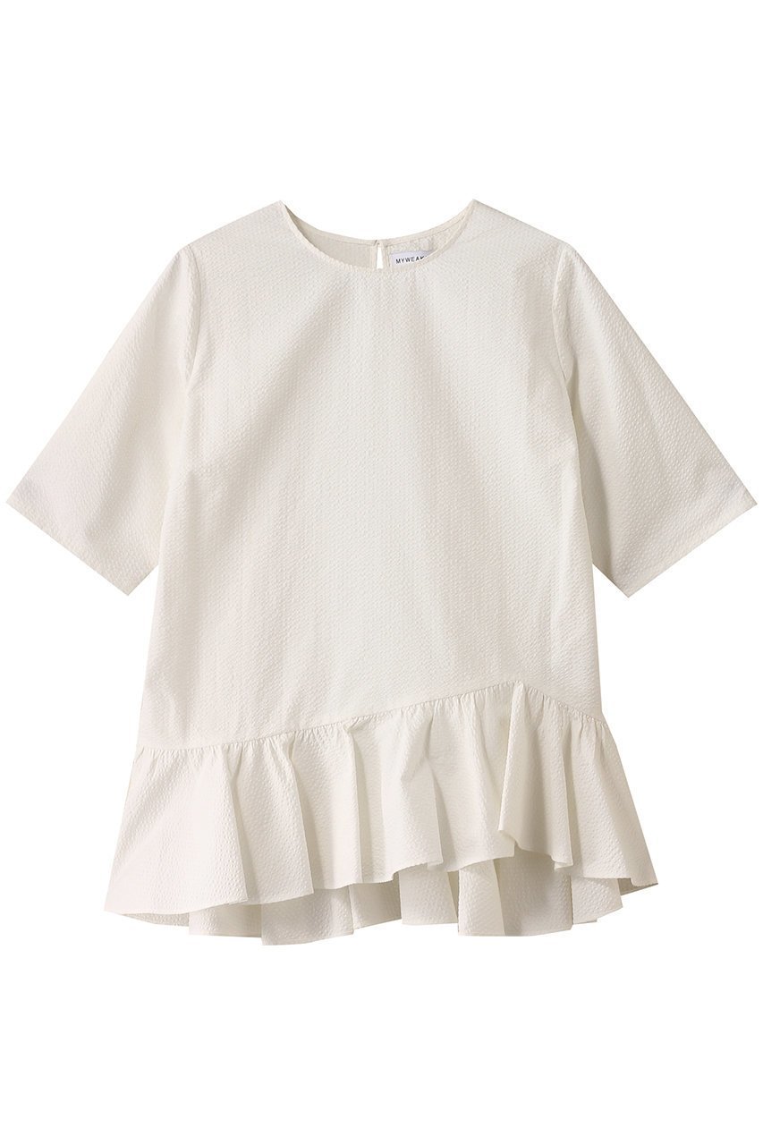 【マイ ウィークネス/MY WEAKNESS】のOlja P/O Frill インテリア・キッズ・メンズ・レディースファッション・服の通販 founy(ファニー) 　ファッション　Fashion　レディースファッション　WOMEN　トップス・カットソー　Tops/Tshirt　シャツ/ブラウス　Shirts/Blouses　ロング / Tシャツ　T-Shirts　カットソー　Cut and Sewn　アシンメトリー　Asymmetry　サッカー　Soccer　ショート　Short　シルク　Silk　シンプル　Simple　スリーブ　Sleeve　フリル　Frills　エレガント 上品　Elegant　NEW・新作・新着・新入荷　New Arrivals　WHITE|ID: prp329100004516159 ipo3291000000031914529