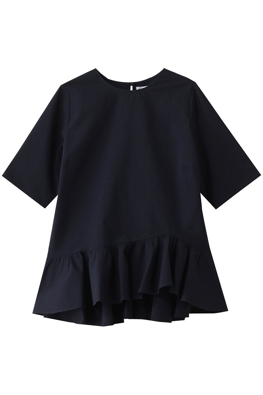 【マイ ウィークネス/MY WEAKNESS】のOlja P/O Frill インテリア・キッズ・メンズ・レディースファッション・服の通販 founy(ファニー) 　ファッション　Fashion　レディースファッション　WOMEN　トップス・カットソー　Tops/Tshirt　シャツ/ブラウス　Shirts/Blouses　ロング / Tシャツ　T-Shirts　カットソー　Cut and Sewn　アシンメトリー　Asymmetry　サッカー　Soccer　ショート　Short　シルク　Silk　シンプル　Simple　スリーブ　Sleeve　フリル　Frills　エレガント 上品　Elegant　NEW・新作・新着・新入荷　New Arrivals　NAVY|ID: prp329100004516159 ipo3291000000031914530