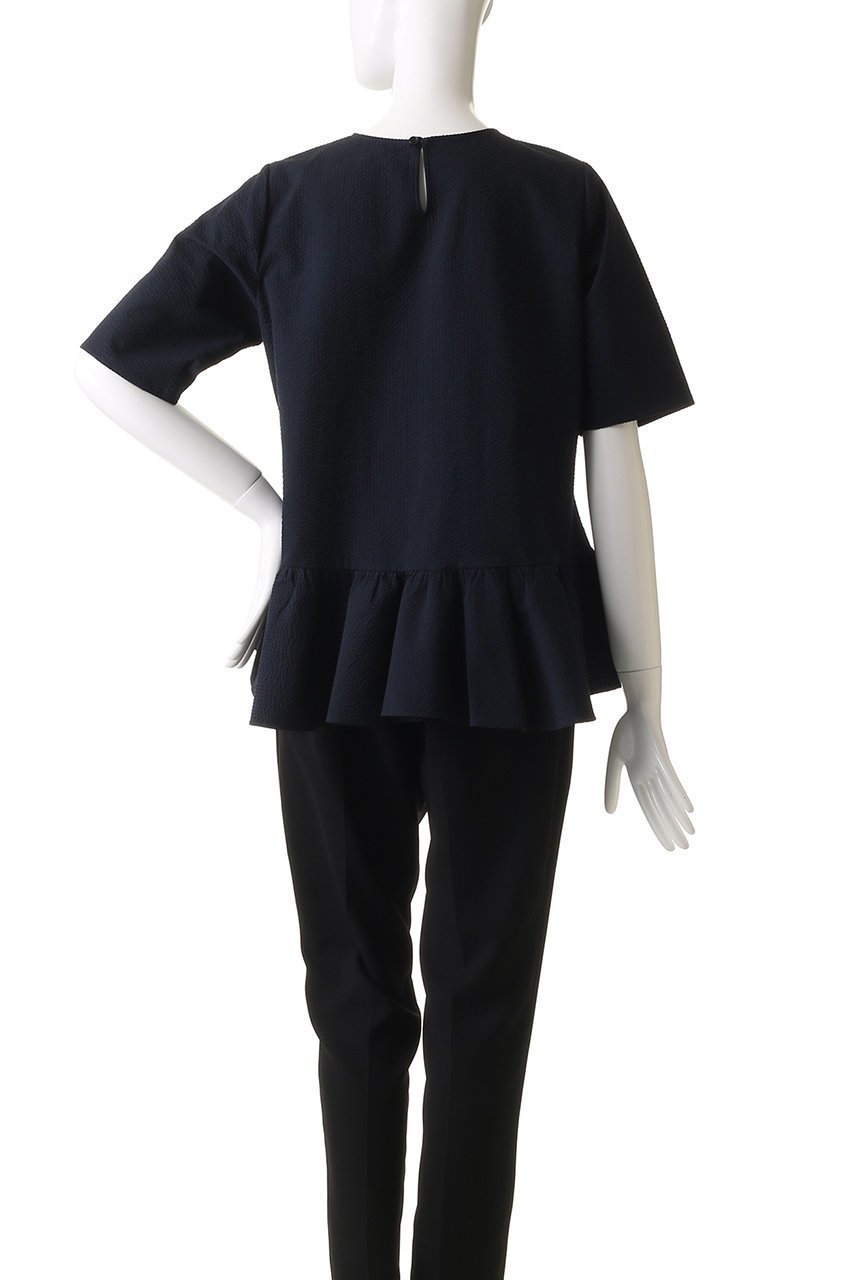 【マイ ウィークネス/MY WEAKNESS】のOlja P/O Frill 人気、トレンドファッション・服の通販 founy(ファニー) 　ファッション　Fashion　レディースファッション　Fashion for Women　トップス・カットソー　Cut & Sew Tops　シャツ・ブラウス・オフィスカジュアル　Elegant Blouses & Button-Ups　ロングTシャツ・Tシャツ　Longline T-Shirts & Tees　カットソー・ベーシックTシャツ　Cut-and-Sewn Tops / Stretch Tees & Basics　アシンメトリー　Asymmetrical Style　サッカー　Seersucker, Summer Fabric　ショート　Short, Short Length　シルク　Silk, 100% Silk　シンプル　Simple, Minimal　スリーブ　Sleeve, Long Sleeve / Short Sleeve　フリル　Frill, Ruffle　エレガント 上品　Elegant　other-4|ID: prp329100004516159 ipo3291000000033124245