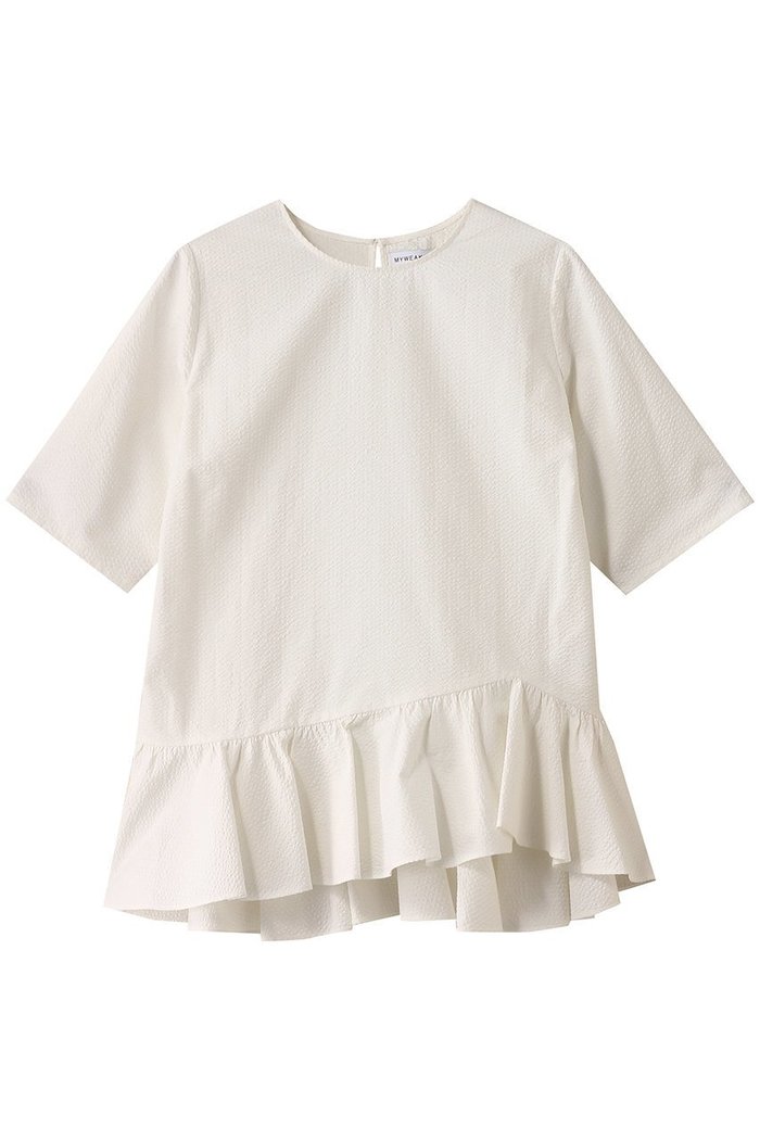 【マイ ウィークネス/MY WEAKNESS】のOlja P/O Frill インテリア・キッズ・メンズ・レディースファッション・服の通販 founy(ファニー) https://founy.com/ ファッション Fashion レディースファッション Fashion for Women トップス・カットソー Cut & Sew Tops シャツ・ブラウス・オフィスカジュアル Elegant Blouses & Button-Ups ロングTシャツ・Tシャツ Longline T-Shirts & Tees カットソー・ベーシックTシャツ Cut-and-Sewn Tops / Stretch Tees & Basics アシンメトリー Asymmetrical Style サッカー Seersucker, Summer Fabric ショート Short, Short Length シルク Silk, 100% Silk シンプル Simple, Minimal スリーブ Sleeve, Long Sleeve / Short Sleeve フリル Frill, Ruffle エレガント 上品 Elegant 再入荷 Restock / Back in Stock |ID: prp329100004516159 ipo3291000000036116880