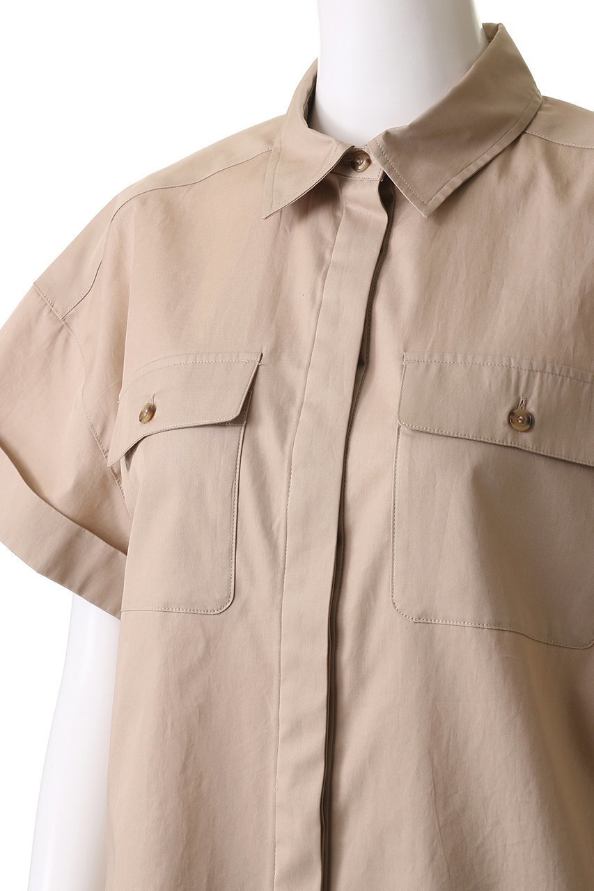 【マイ ウィークネス/MY WEAKNESS】のOlja Safari Shirt 人気、トレンドファッション・服の通販 founy(ファニー) 　ファッション　Fashion　レディースファッション　WOMEN　トップス・カットソー　Tops/Tshirt　シャツ/ブラウス　Shirts/Blouses　エレガント 上品　Elegant　カシュクール　Cachecoeur　コンパクト　Compact　ショート　Short　シルク　Silk　シンプル　Simple　スリーブ　Sleeve　フェミニン　Feminine　ワッシャー　Washer　NEW・新作・新着・新入荷　New Arrivals　other-5|ID: prp329100004516161 ipo3291000000031914549