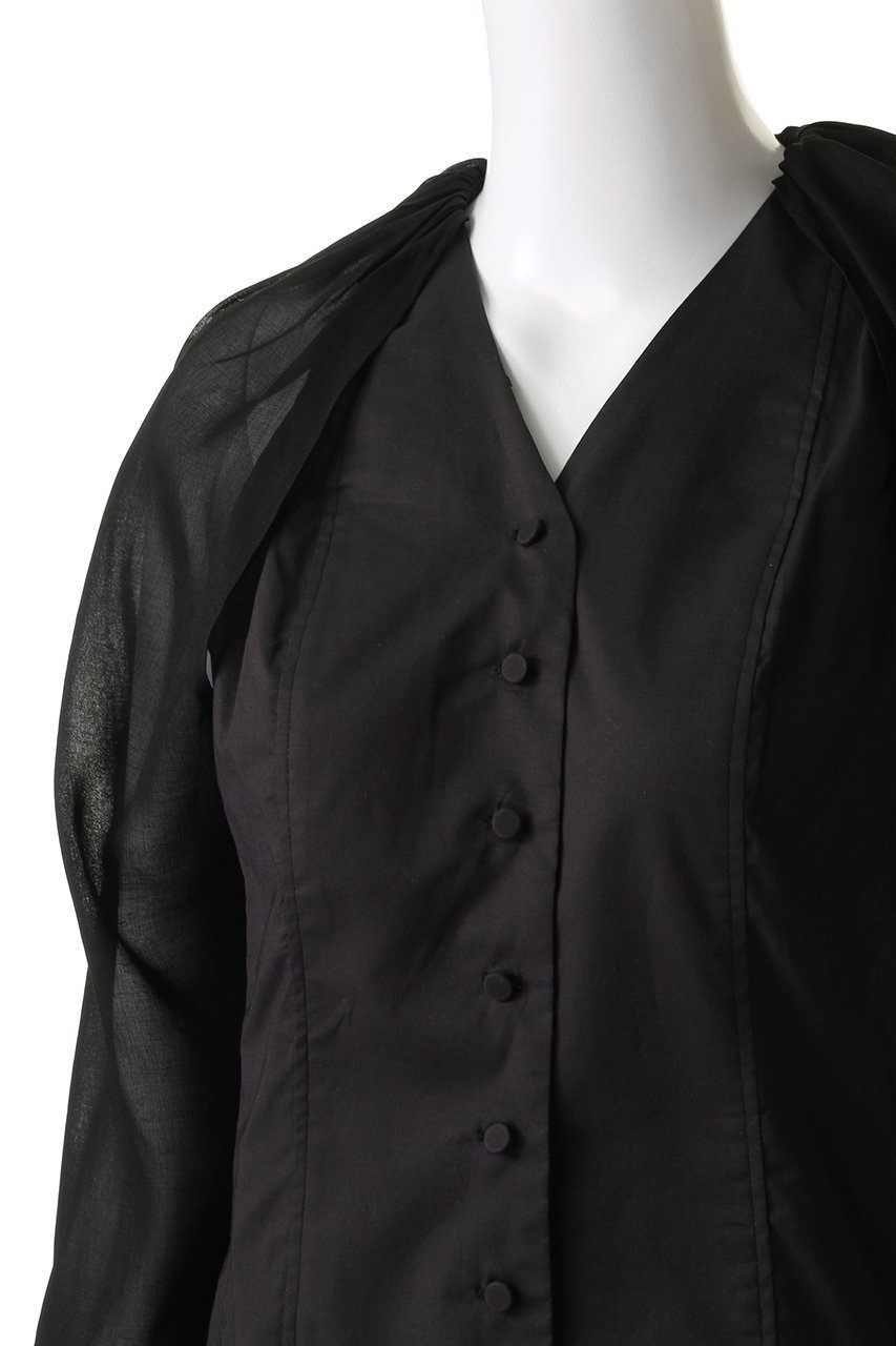 【ティーチ/TEECHI】のシアーボレロコンビブラウス 人気、トレンドファッション・服の通販 founy(ファニー) 　ファッション　Fashion　レディースファッション　Fashion for Women　アウター　Coat / Outerwear Collection　ボレロ・ショート丈ジャケット / ドレス羽織りに　Boleros & Short Jackets　トップス・カットソー　Cut & Sew Tops　シャツ・ブラウス・オフィスカジュアル　Elegant Blouses & Button-Ups　シアー　Sheer, See-Through　ショート　Short, Short Length　スリーブ　Sleeve, Long Sleeve / Short Sleeve　ダウン　Down, Puffer　ノースリーブ　Sleeveless, No-Sleeve　フロント　Front, Front Design　ボレロ　Bolero, Short Cardigan　ロング　Long, Long-Length　other-5|ID: prp329100004516212 ipo3291000000032905392