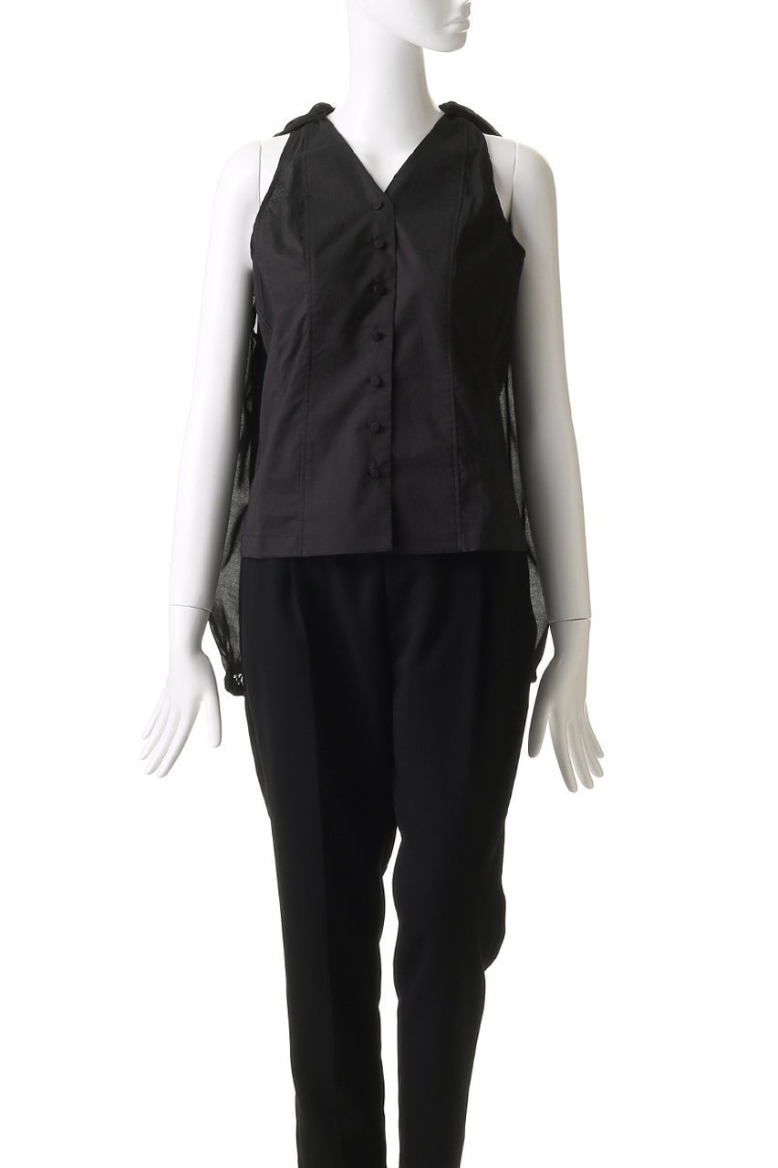 【ティーチ/TEECHI】のシアーボレロコンビブラウス 人気、トレンドファッション・服の通販 founy(ファニー) 　ファッション　Fashion　レディースファッション　Fashion for Women　アウター　Coat / Outerwear Collection　ボレロ・ショート丈ジャケット / ドレス羽織りに　Boleros & Short Jackets　トップス・カットソー　Cut & Sew Tops　シャツ・ブラウス・オフィスカジュアル　Elegant Blouses & Button-Ups　シアー　Sheer, See-Through　ショート　Short, Short Length　スリーブ　Sleeve, Long Sleeve / Short Sleeve　ダウン　Down, Puffer　ノースリーブ　Sleeveless, No-Sleeve　フロント　Front, Front Design　ボレロ　Bolero, Short Cardigan　ロング　Long, Long-Length　other-6|ID: prp329100004516212 ipo3291000000032905395