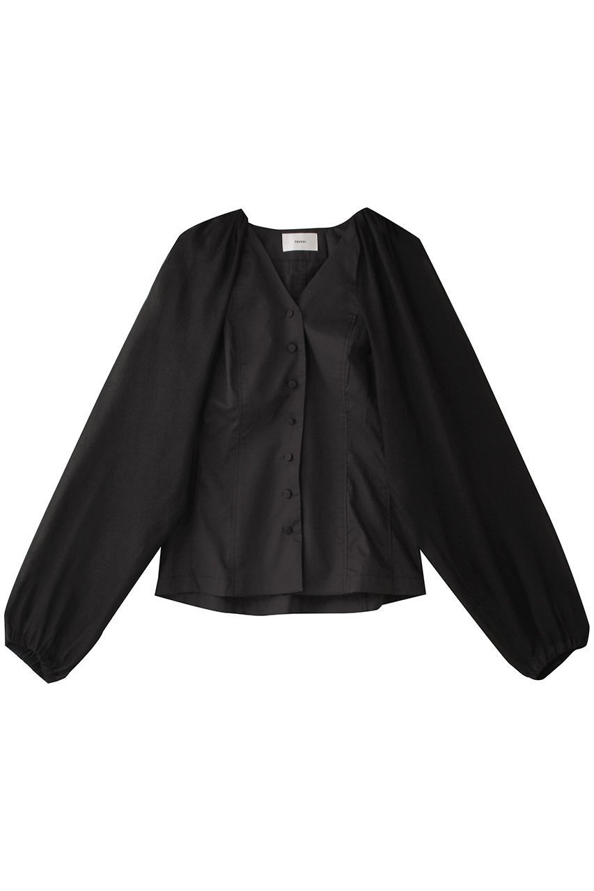 【ティーチ/TEECHI】のシアーボレロコンビブラウス インテリア・キッズ・メンズ・レディースファッション・服の通販 founy(ファニー) 　ファッション　Fashion　レディースファッション　Fashion for Women　アウター　Coat / Outerwear Collection　ボレロ・ショート丈ジャケット / ドレス羽織りに　Boleros & Short Jackets　トップス・カットソー　Cut & Sew Tops　シャツ・ブラウス・オフィスカジュアル　Elegant Blouses & Button-Ups　シアー　Sheer, See-Through　ショート　Short, Short Length　スリーブ　Sleeve, Long Sleeve / Short Sleeve　ダウン　Down, Puffer　ノースリーブ　Sleeveless, No-Sleeve　フロント　Front, Front Design　ボレロ　Bolero, Short Cardigan　ロング　Long, Long-Length　ブラック|ID: prp329100004516212 ipo3291000000035957786