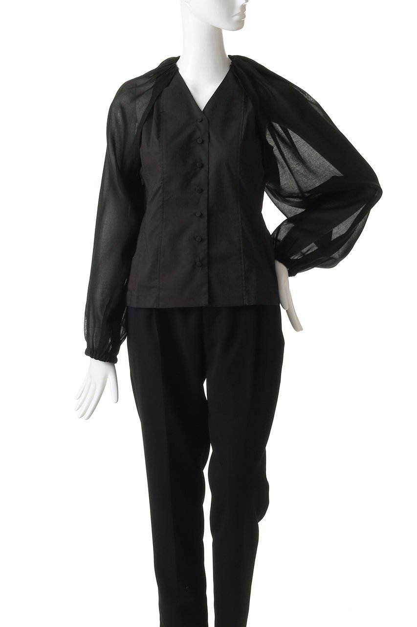 【ティーチ/TEECHI】のシアーボレロコンビブラウス 人気、トレンドファッション・服の通販 founy(ファニー) 　ファッション　Fashion　レディースファッション　Fashion for Women　アウター　Coat / Outerwear Collection　ボレロ・ショート丈ジャケット / ドレス羽織りに　Boleros & Short Jackets　トップス・カットソー　Cut & Sew Tops　シャツ・ブラウス・オフィスカジュアル　Elegant Blouses & Button-Ups　シアー　Sheer, See-Through　ショート　Short, Short Length　スリーブ　Sleeve, Long Sleeve / Short Sleeve　ダウン　Down, Puffer　ノースリーブ　Sleeveless, No-Sleeve　フロント　Front, Front Design　ボレロ　Bolero, Short Cardigan　ロング　Long, Long-Length　other-2|ID: prp329100004516212 ipo3291000000035957787