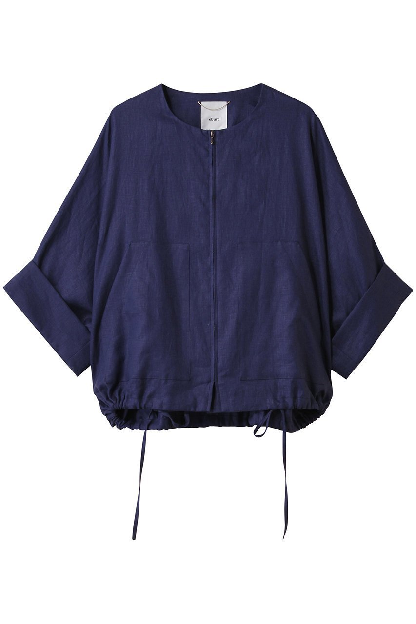 【エブール/ebure】の【5/9 0:00販売開始】ボタニカルリネン ライトブルゾン インテリア・キッズ・メンズ・レディースファッション・服の通販 founy(ファニー) 　ファッション　Fashion　レディースファッション　WOMEN　アウター　Coat Outerwear　ジャケット　Jackets　ブルゾン　Blouson/Jackets　ジャケット　Jacket　パッチ　Patch　フォルム　Form　フラワー　Flower　ブルゾン　Blouson　ポケット　Pocket　リネン　Linen　ダークブルー|ID: prp329100004517385 ipo3291000000031928596