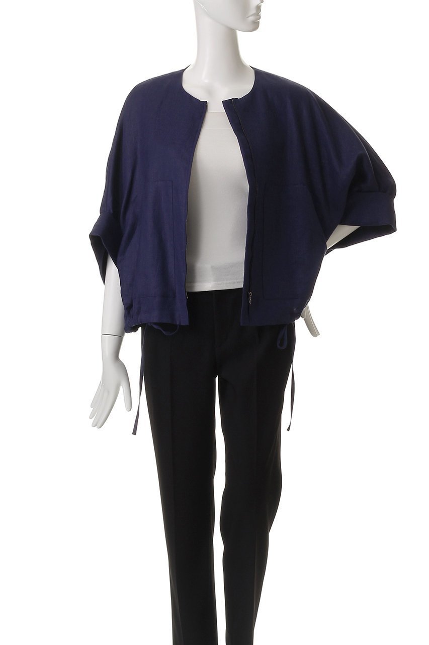 【エブール/ebure】の【5/9 0:00販売開始】ボタニカルリネン ライトブルゾン 人気、トレンドファッション・服の通販 founy(ファニー) 　ファッション　Fashion　レディースファッション　WOMEN　アウター　Coat Outerwear　ジャケット　Jackets　ブルゾン　Blouson/Jackets　ジャケット　Jacket　パッチ　Patch　フォルム　Form　フラワー　Flower　ブルゾン　Blouson　ポケット　Pocket　リネン　Linen　other-7|ID: prp329100004517385 ipo3291000000031928602