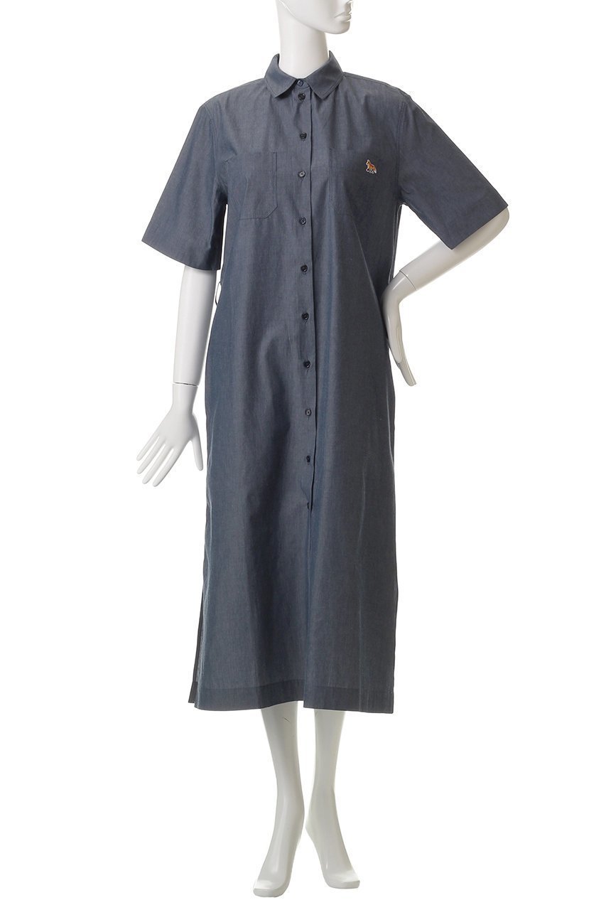 【メゾン キツネ/MAISON KITSUNE】のDOUBLE POCKET シャツドレス 人気、トレンドファッション・服の通販 founy(ファニー) 　ファッション　Fashion　レディースファッション　WOMEN　ワンピース　Dress　ドレス　Party Dresses　チュニック　Tunic　チュニック　Tunic　ドレス　Dress　パッチ　Patch　リボン　Ribbon　NEW・新作・新着・新入荷　New Arrivals　other-6|ID: prp329100004517393 ipo3291000000031928682