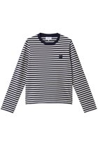 【メゾン キツネ/MAISON KITSUNE】のBOLD FOX HEAD PATCH MULTI ストライプレギュラーロングスリーブTシャツ 人気、トレンドファッション・服の通販 founy(ファニー) ファッション Fashion レディースファッション WOMEN トップス・カットソー Tops/Tshirt シャツ/ブラウス Shirts/Blouses ロング / Tシャツ T-Shirts カットソー Cut and Sewn インナー Inner スリーブ Sleeve ボーダー Border ロング Long ワンポイント One Point NEW・新作・新着・新入荷 New Arrivals thumbnail ネイビー/ミルク|ID: prp329100004517394 ipo3291000000031928684