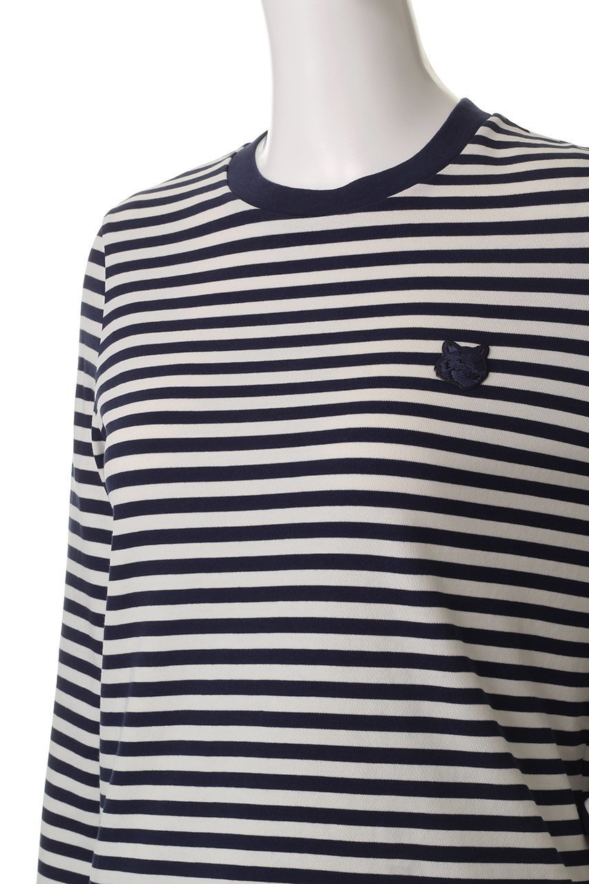 【メゾン キツネ/MAISON KITSUNE】のBOLD FOX HEAD PATCH MULTI ストライプレギュラーロングスリーブTシャツ 人気、トレンドファッション・服の通販 founy(ファニー) 　ファッション　Fashion　レディースファッション　WOMEN　トップス・カットソー　Tops/Tshirt　シャツ/ブラウス　Shirts/Blouses　ロング / Tシャツ　T-Shirts　カットソー　Cut and Sewn　インナー　Inner　スリーブ　Sleeve　ボーダー　Border　ロング　Long　ワンポイント　One Point　NEW・新作・新着・新入荷　New Arrivals　other-5|ID: prp329100004517394 ipo3291000000031928688