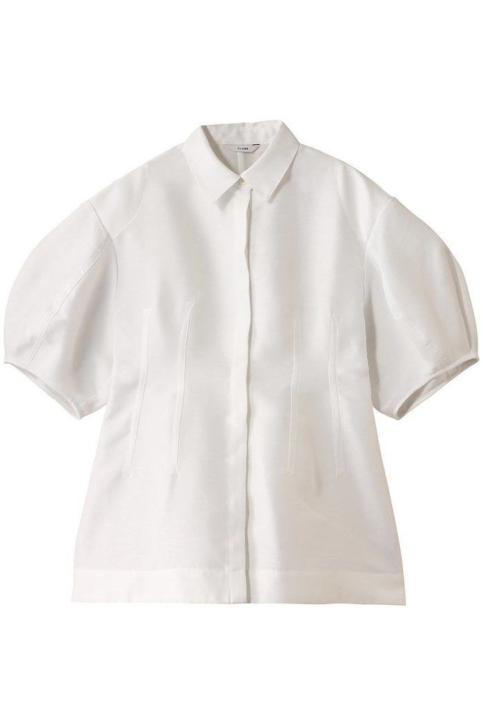 【クラネ/CLANE】のWAIST SHAPE PAFF SLEEVE TOPS/トップス インテリア・キッズ・メンズ・レディースファッション・服の通販 founy(ファニー) https://founy.com/ ファッション Fashion レディースファッション Fashion for Women トップス・カットソー Cut & Sew Tops シャツ・ブラウス・オフィスカジュアル Elegant Blouses & Button-Ups シェイプ Shape, Slim Fit ショート Short, Short Length スリーブ Sleeve, Long Sleeve / Short Sleeve |ID: prp329100004517396 ipo3291000000036394808