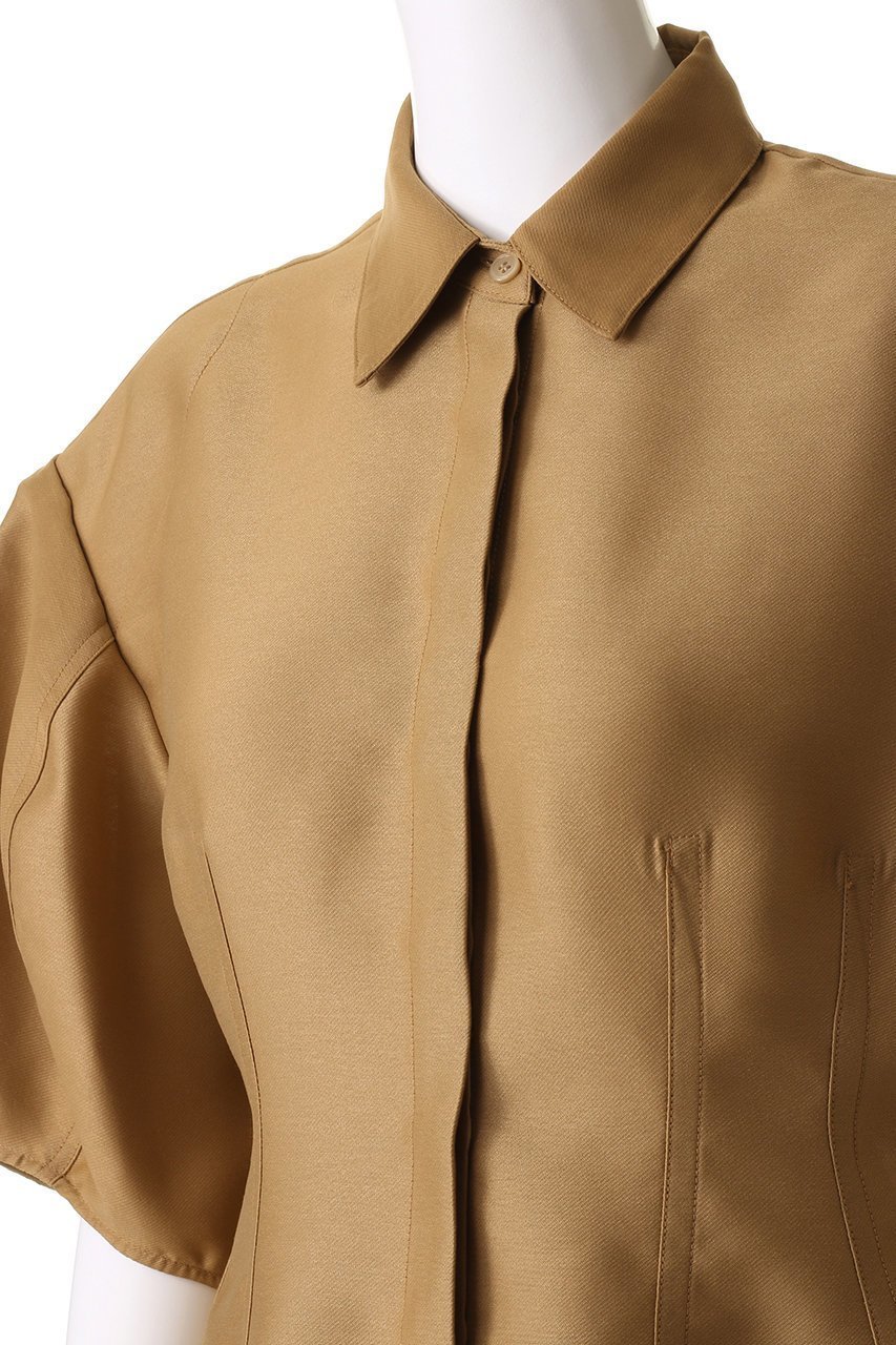 【クラネ/CLANE】のWAIST SHAPE PAFF SLEEVE TOPS/トップス 人気、トレンドファッション・服の通販 founy(ファニー) 　ファッション　Fashion　レディースファッション　Fashion for Women　トップス・カットソー　Cut & Sew Tops　シャツ・ブラウス・オフィスカジュアル　Elegant Blouses & Button-Ups　シェイプ　Shape, Slim Fit　ショート　Short, Short Length　スリーブ　Sleeve, Long Sleeve / Short Sleeve　other-5|ID: prp329100004517396 ipo3291000000036394818