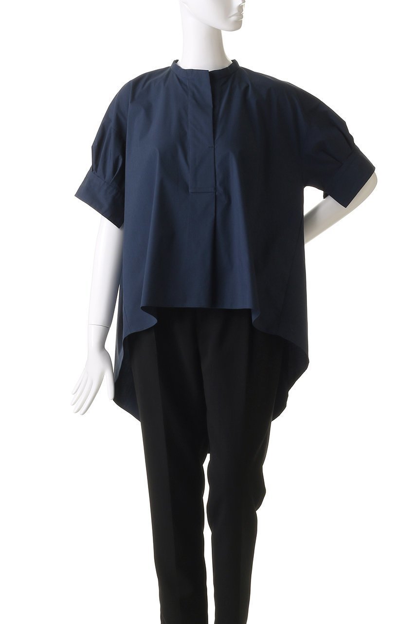 【プレインピープル/PLAIN PEOPLE】のクールマックスストレッチパフスリーブブラウス 人気、トレンドファッション・服の通販 founy(ファニー) 　ファッション　Fashion　レディースファッション　WOMEN　トップス・カットソー　Tops/Tshirt　シャツ/ブラウス　Shirts/Blouses　ショート　Short　シンプル　Simple　スタンド　Stand　スリーブ　Sleeve　ドレープ　Drape　ヘムライン　Hemline　NEW・新作・新着・新入荷　New Arrivals　other-2|ID: prp329100004517404 ipo3291000000031928779