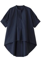 【プレインピープル/PLAIN PEOPLE】のクールマックスストレッチパフスリーブブラウス ネイビー|ID:prp329100004517404