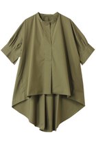 【プレインピープル/PLAIN PEOPLE】のクールマックスストレッチパフスリーブブラウス カーキ|ID:prp329100004517404