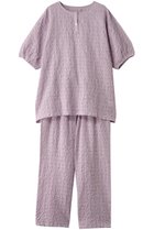 【キッドブルー/KID BLUE】のシャーリングブロックパジャマ ラベンダー|ID:prp329100004517430