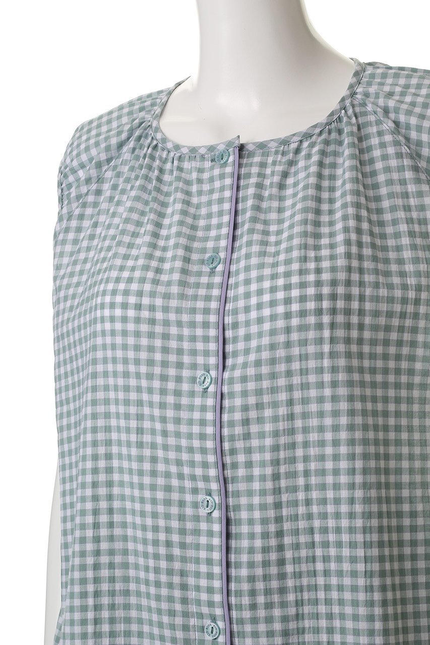 【キッドブルー/KID BLUE】の25シャーリングギンガムパジャマ 人気、トレンドファッション・服の通販 founy(ファニー) 　ファッション　Fashion　レディースファッション　WOMEN　ギンガム　Gingham　シャーリング　Shirring　ショート　Short　チェック　Check　パジャマ　Pajamas　リラックス　Relax　夏　Summer　NEW・新作・新着・新入荷　New Arrivals　旅行　Travel　春　Spring　S/S・春夏　Ss・Spring/Summer　other-5|ID: prp329100004517433 ipo3291000000031929004