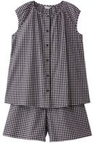 【キッドブルー/KID BLUE】の25シャーリングギンガムパジャマ ブラック|ID:prp329100004517433