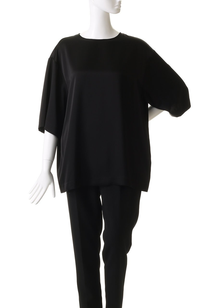 【ジェイドット/j.】のダブルサテンオーバーサイズブラウス 人気、トレンドファッション・服の通販 founy(ファニー) 　ファッション　Fashion　レディースファッション　WOMEN　トップス・カットソー　Tops/Tshirt　シャツ/ブラウス　Shirts/Blouses　スリーブ　Sleeve　セットアップ　Set Up　ファブリック　Fabric　フェミニン　Feminine　ボトム　Bottom　リボン　Ribbon　ロング　Long　エレガント 上品　Elegant　NEW・新作・新着・新入荷　New Arrivals　other-2|ID: prp329100004517459 ipo3291000000031929168